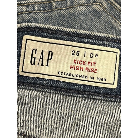 Gap Women's Kick Fit High Rise Jeans Size 25R Blue Denim Bootcut - Picture 5 of 6